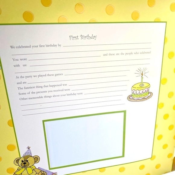 MY FIRST YEAR Memory Baby Album 11 1/4 “x 11 1/2”NEW - Picture 8 of 8